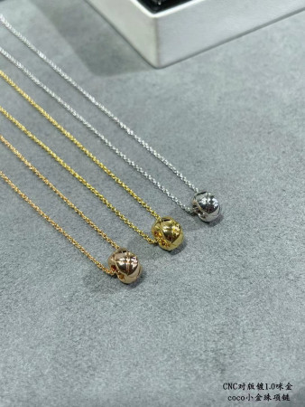 Ch*el Small gold beads Necklace