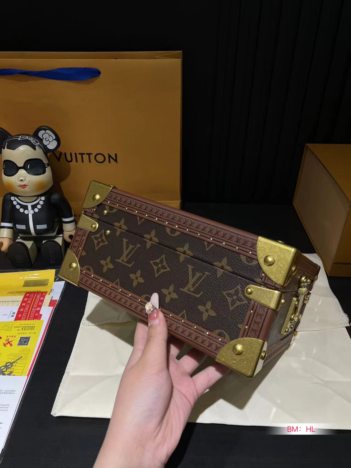 LV M13513 Jewelry Box blackish dark violet 9.4 x 4.9 x 9.4 inches