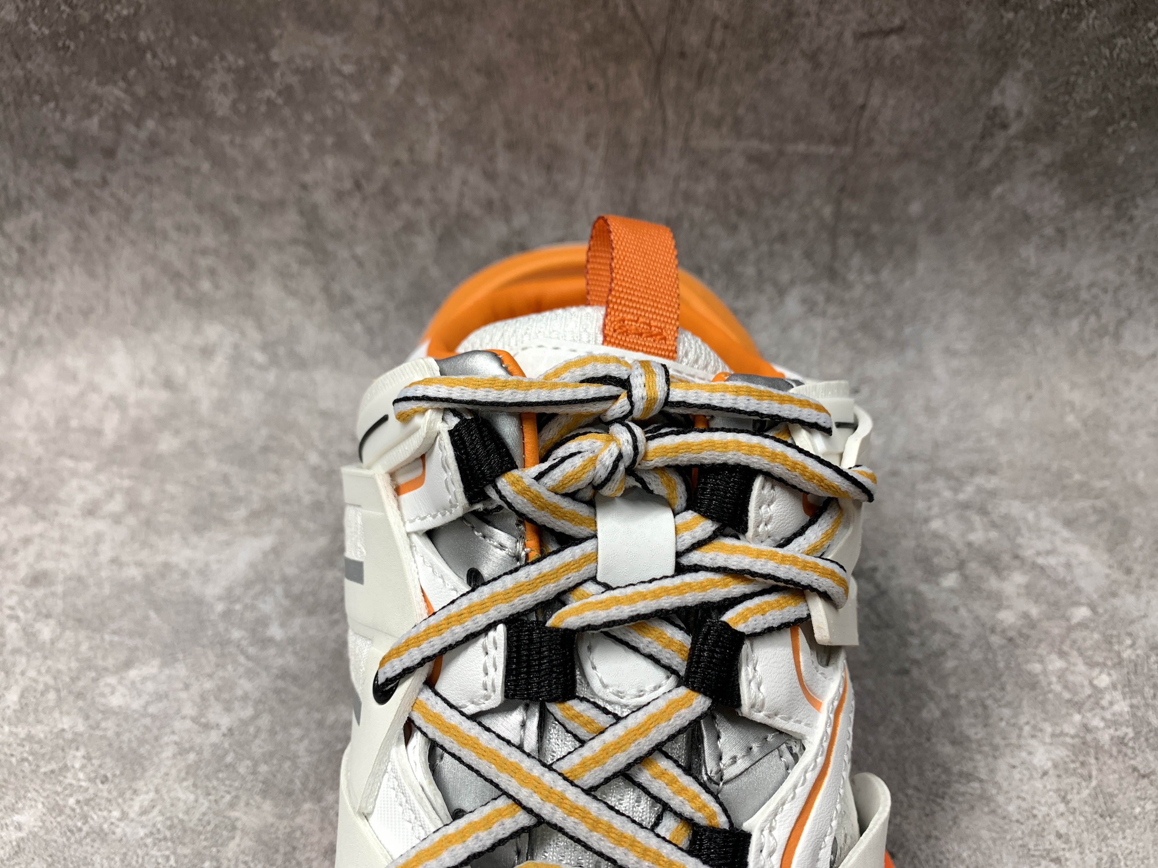 Balenciga Track Mule White Orange