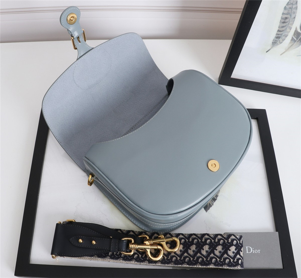 large D*or bobby bag light blue box calfskin