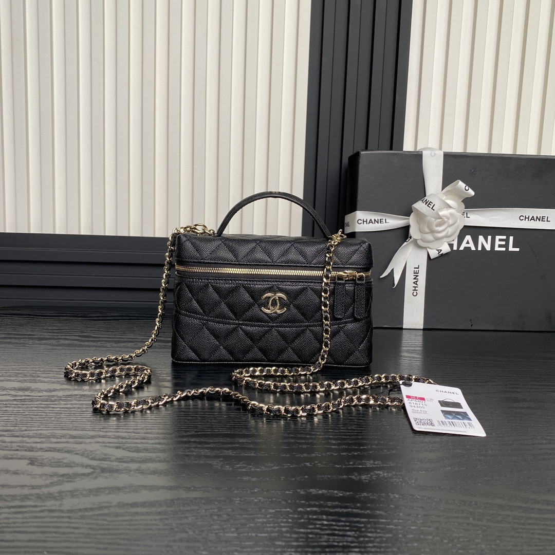 Ch*el LONG VANITY WITH CHAIN 17×19.5×5cm