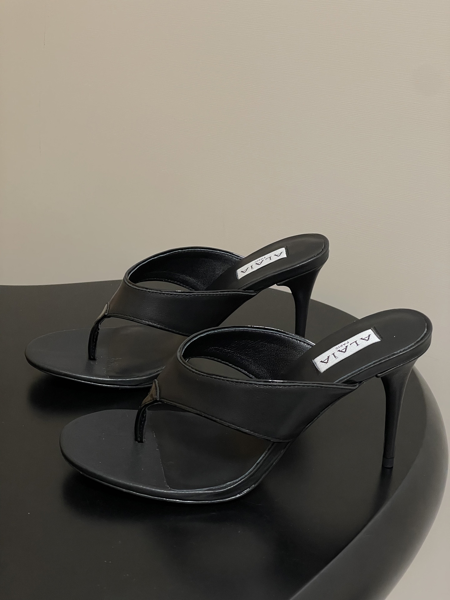 UA Alaia Triangle Flat Slides 9cm Heel(Customized Size 7-10 days production time)