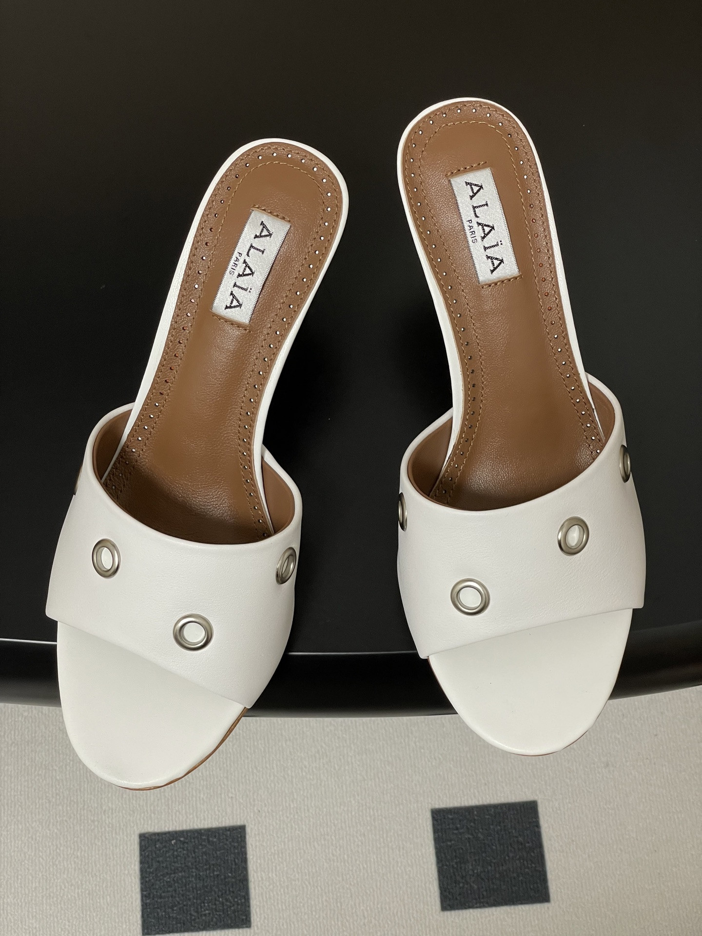 UA Alaia Ring Eyelets slippers 7cm Heel(Customized Size 7-10 days production time)